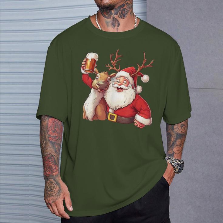 Christmas Tree Santa Reindeer Christmas T-Shirt Geschenke für Ihn