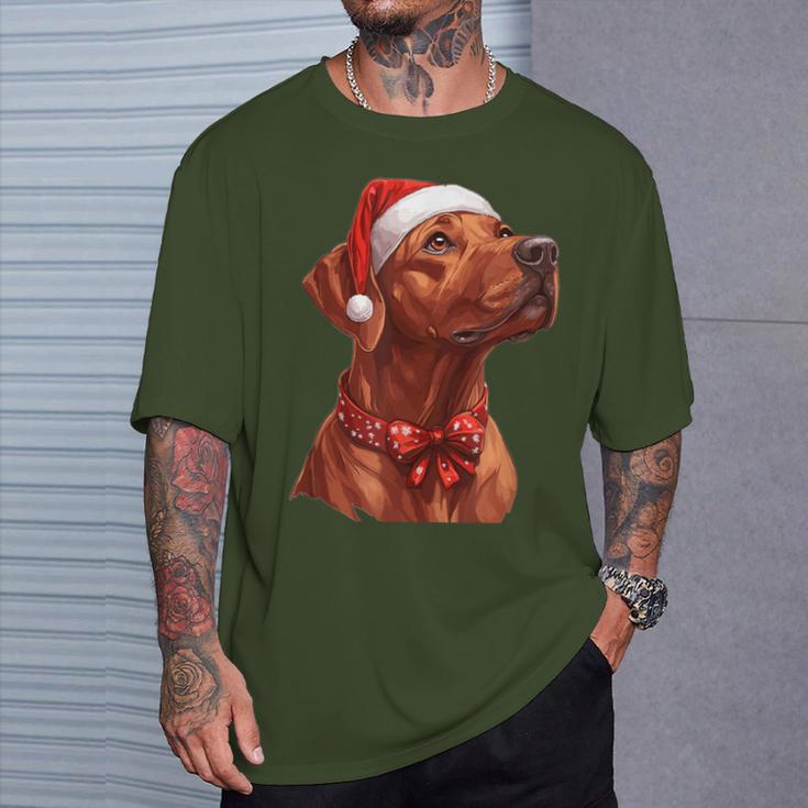 Cute Rhodesian Ridgeback Dog Christmas Merry X-Mas Graphic T-Shirt Geschenke für Ihn