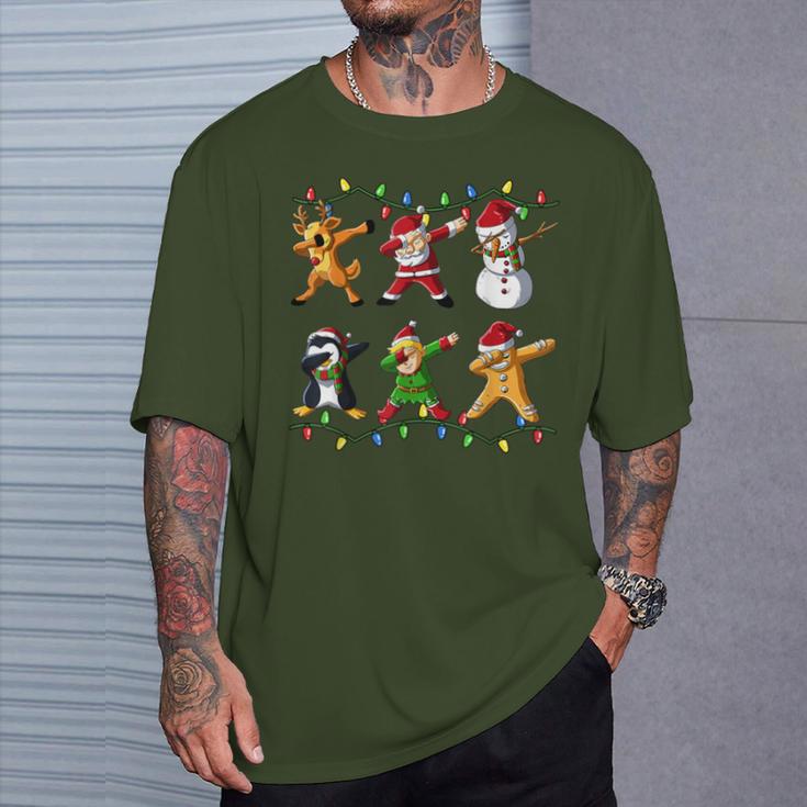 Dabbing Santa Elf Christmas Xmas T-Shirt Geschenke für Ihn