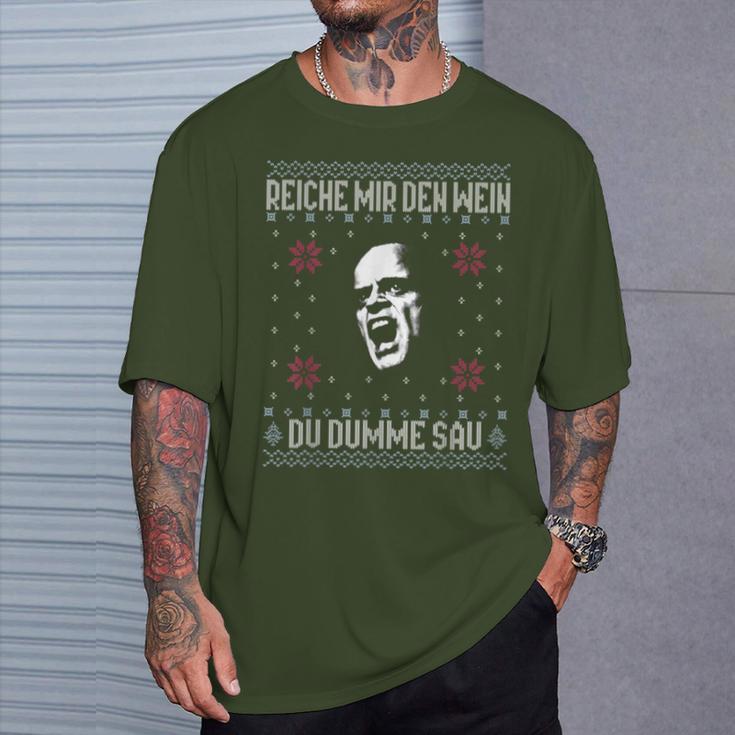 Empire Me The Wine X Du Dumme Sau Xmas Wineino Meme T-Shirt Geschenke für Ihn