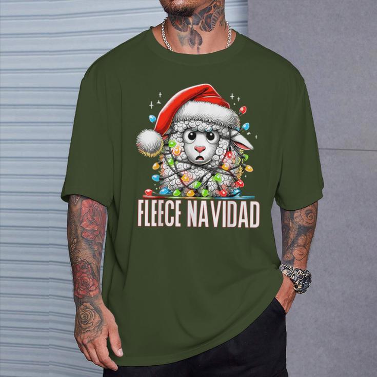 Fleece Navidad Feliz Navidad Sheep Christmas T-Shirt Geschenke für Ihn