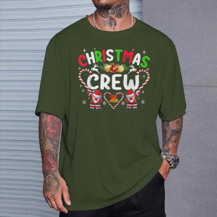 Christmas Crew Santa Dabbing Family Pyjamas T-Shirt Geschenke für Ihn