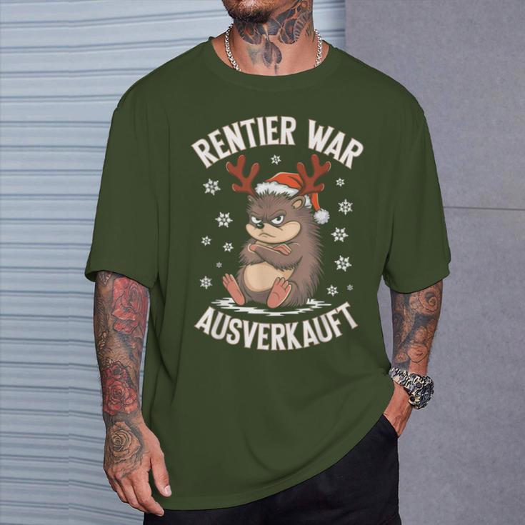 Christmas Hedgehog Reindeer Was Out Sold Out T-Shirt Geschenke für Ihn