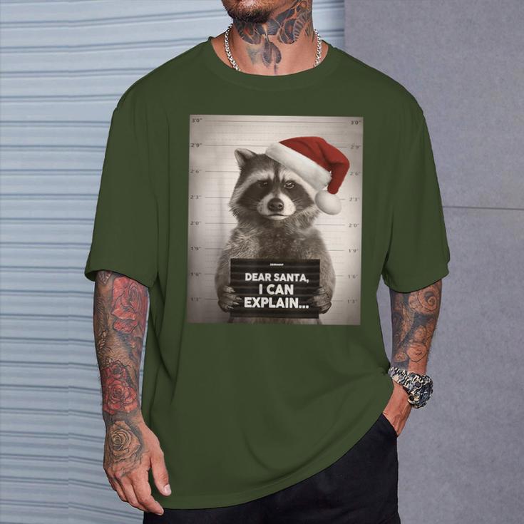 Christmas Outfit Women's Raccoon T-Shirt Geschenke für Ihn