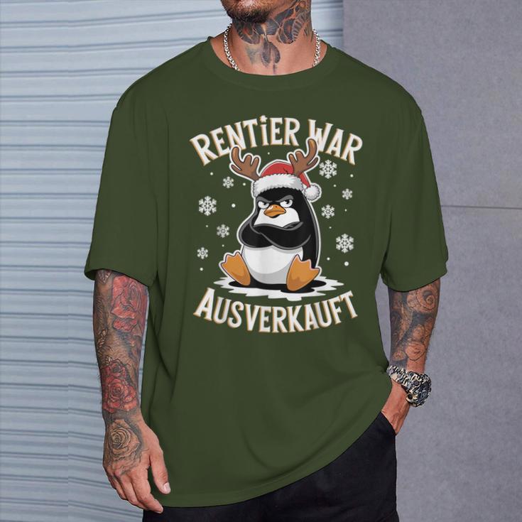 Christmas Penguin Reindeer Was Out Sold Out T-Shirt Geschenke für Ihn