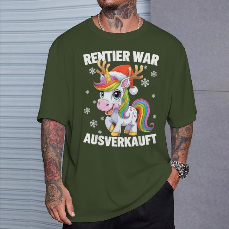 Christmas Unicorn Reindeer Was Out Sold Out T-Shirt Geschenke für Ihn