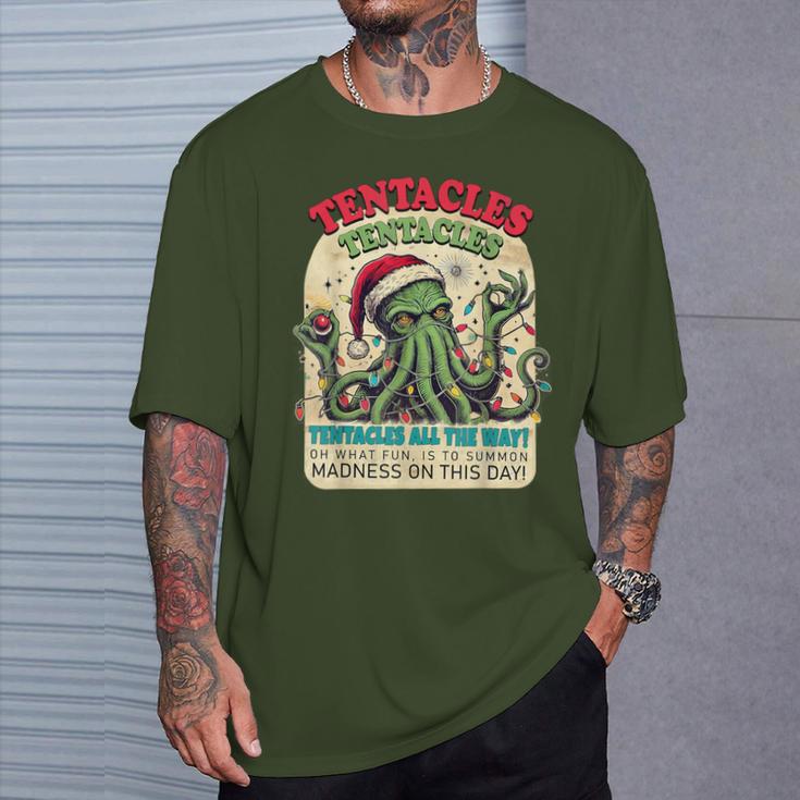 Cthulhu Christmas Tentacle Eldritch Holiday T-Shirt Geschenke für Ihn