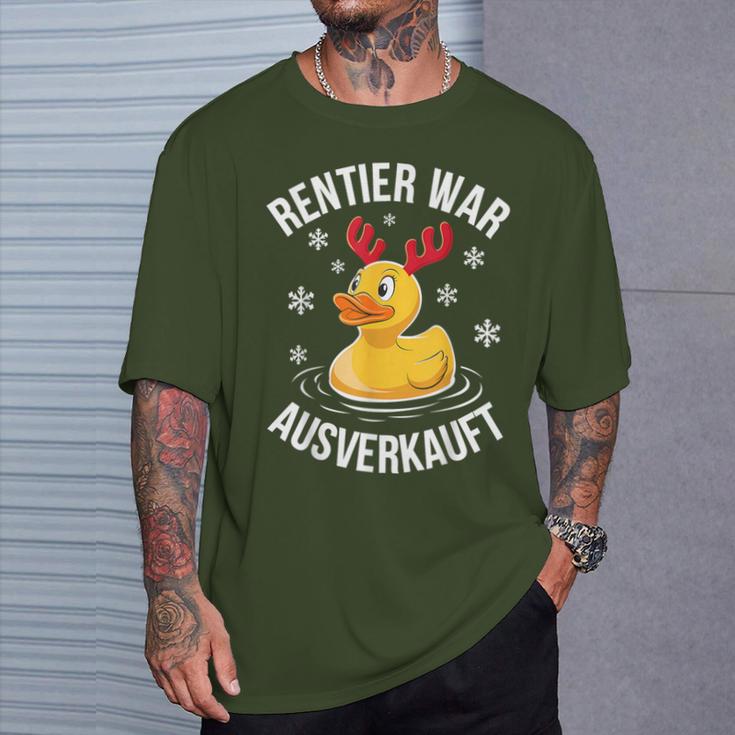 Duck Christmas Saying Reindeer War Ausverkauft T-Shirt Geschenke für Ihn