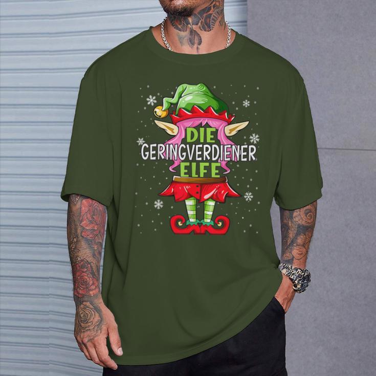 Geringverdiener Elf Christmas Family Christmas T-Shirt Geschenke für Ihn