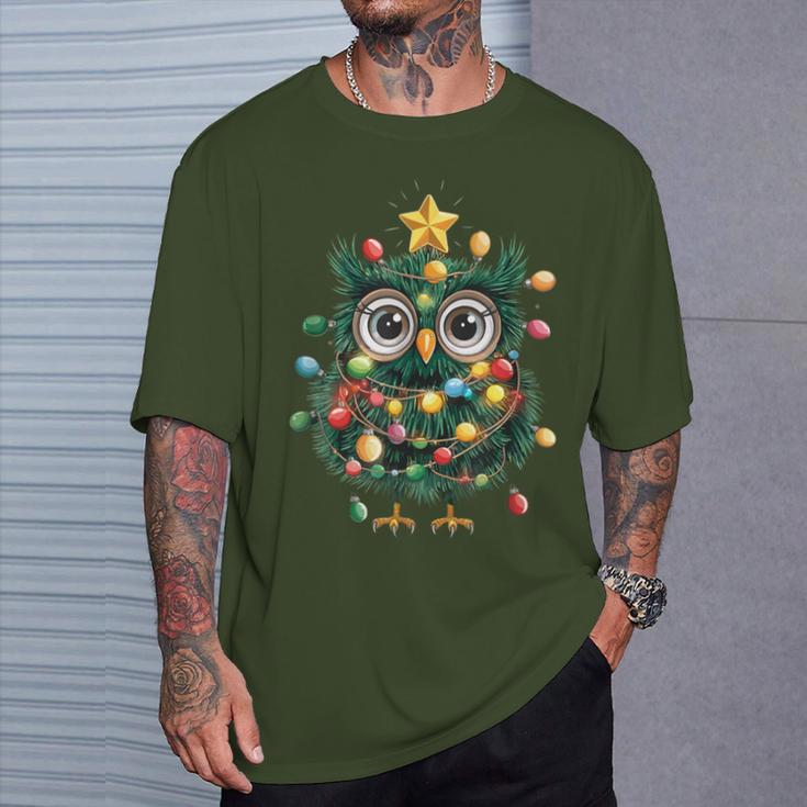 Girls Boys Owl Pyjamas Christmas T-Shirt Geschenke für Ihn