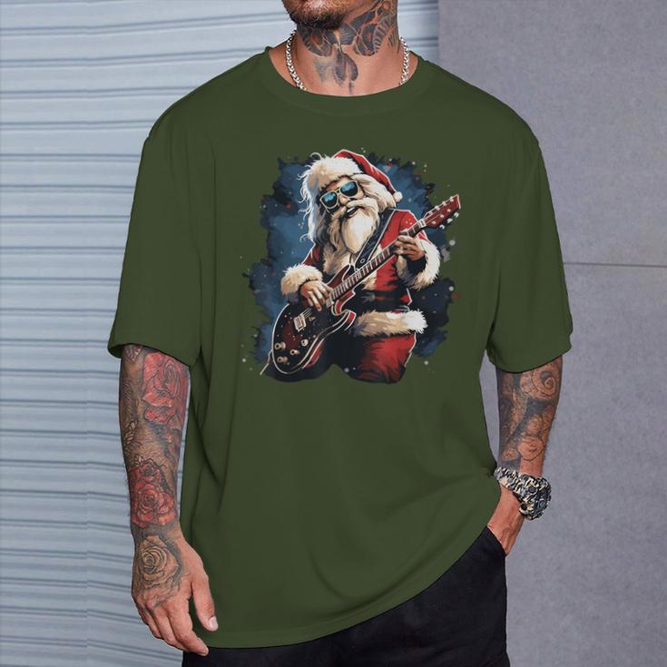 Hab Einen Rock & Roll Christmas Rock Santa Music Lovers T-Shirt Geschenke für Ihn