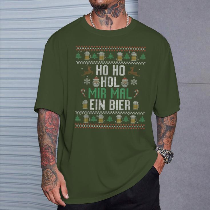 Ho Ho Hol Mir Mal Ein Bier Christmas T-Shirt Geschenke für Ihn