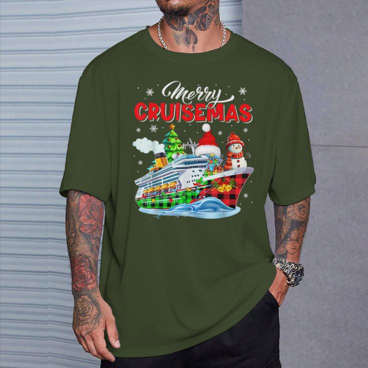 Merry Christmas Cruise Santa Cruise Ships Xmas Symbols Lover T-Shirt Geschenke für Ihn