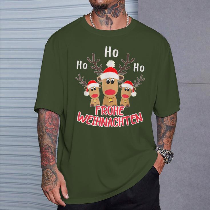 Merry Christmas Reindeer Ho Ho Ho Elk Christmas T-Shirt Geschenke für Ihn