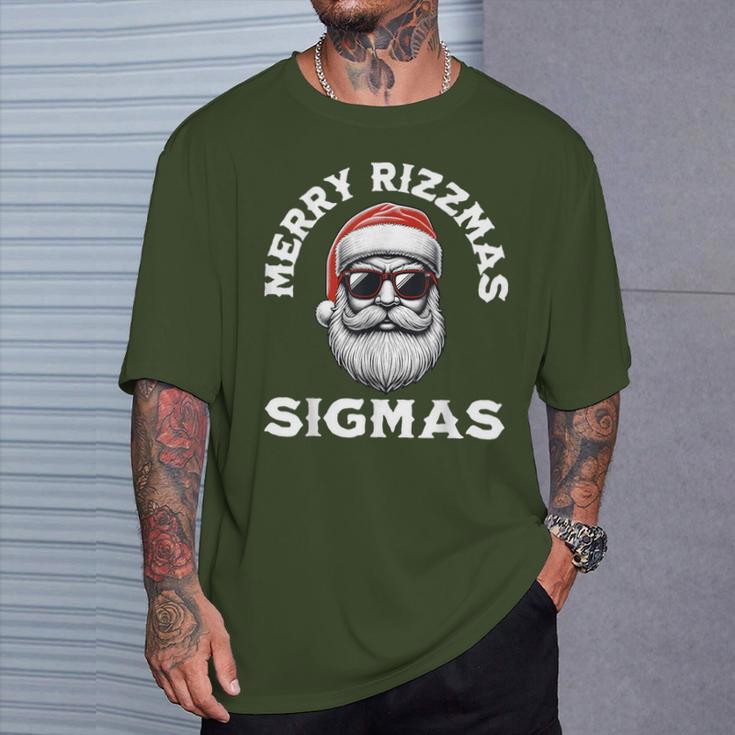 Merry Rizzmas Sigmas Rizz Christmas Santa N Gen Alpha T-Shirt Geschenke für Ihn