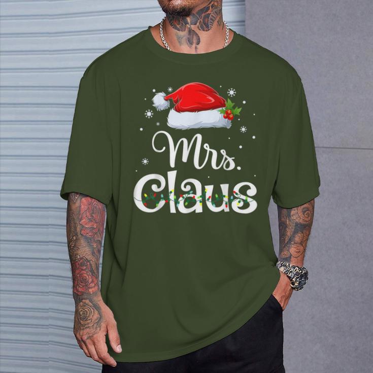 Mr And Mrs Claus Pyjama Santa T-Shirt Geschenke für Ihn