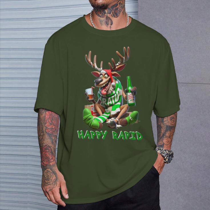 Reindeer Happy Rapid I Christmas T-Shirt Geschenke für Ihn