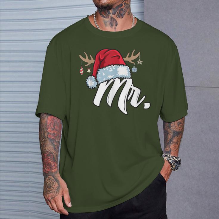 Santa Claus Hat Mr Partner Outfit For Christmas T-Shirt Geschenke für Ihn