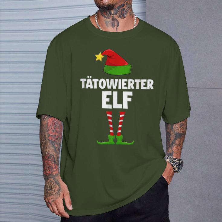 Tattooed Elf Partner Look Elves Family Outfit Christmas T-Shirt Geschenke für Ihn