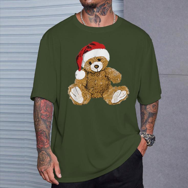 With Teddy Bear And Santa Hat Teddy Bear Christmas T-Shirt Geschenke für Ihn