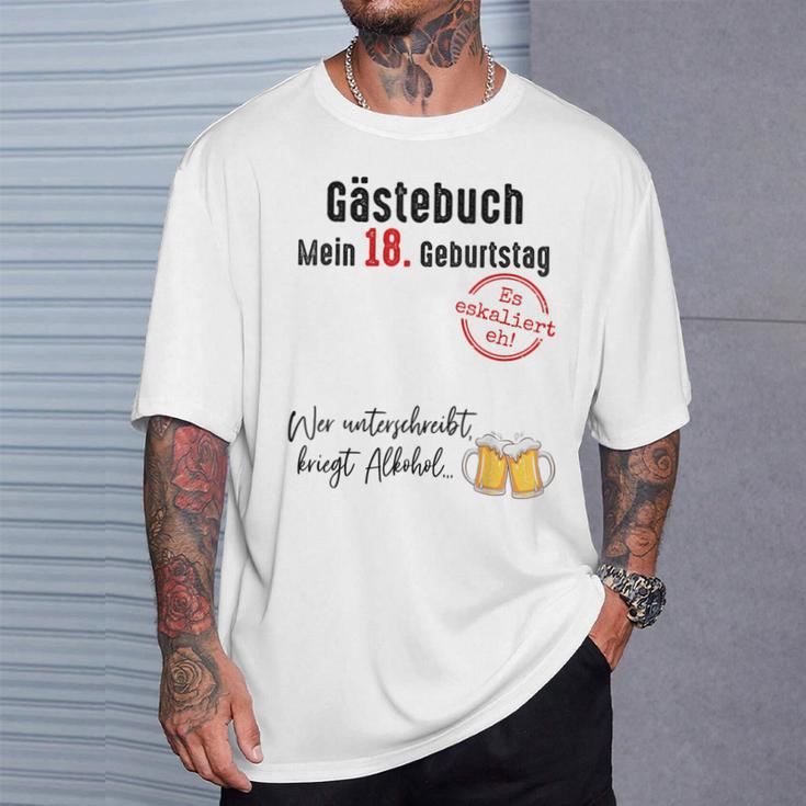 18Th Birthday Boy Girl 18 Years Guest Book T-Shirt Geschenke für Ihn