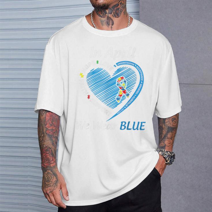 Autismo Arco Iris En Abril Usamos El Mes De Concientización Sobre El Autismo Azul Camiseta unisex Regalos para él