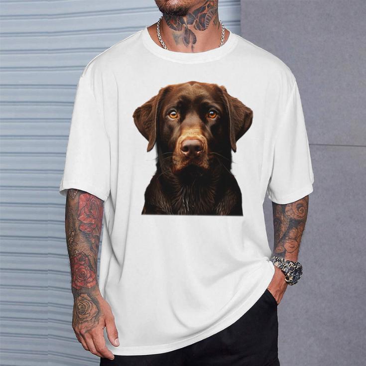 Brauner Labrador I Labrador Gesicht T-Shirt Geschenke für Ihn