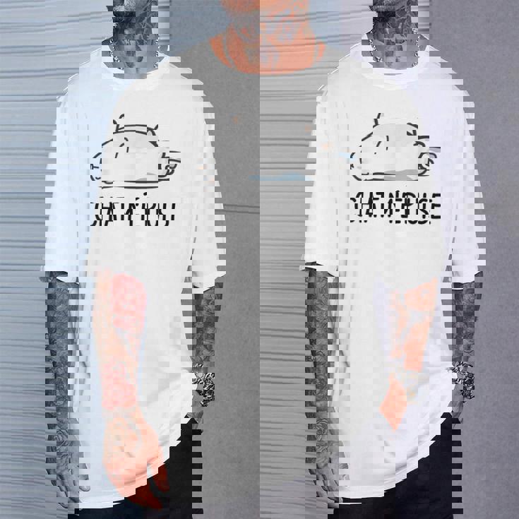 Chat Humour Cadeau Chat M'épuise T-Shirt Cadeaux pour lui