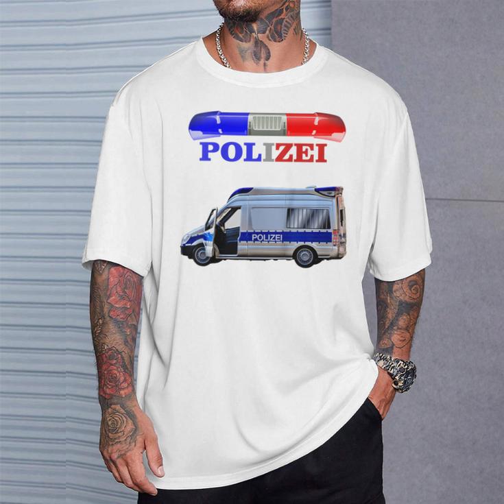 Children's Cool Police Motif With Car T-Shirt Geschenke für Ihn