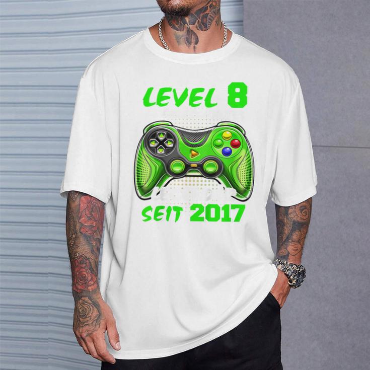 Children's Level 8 Birthday Boy Gamer 2017 8Th Birthday T-Shirt Geschenke für Ihn