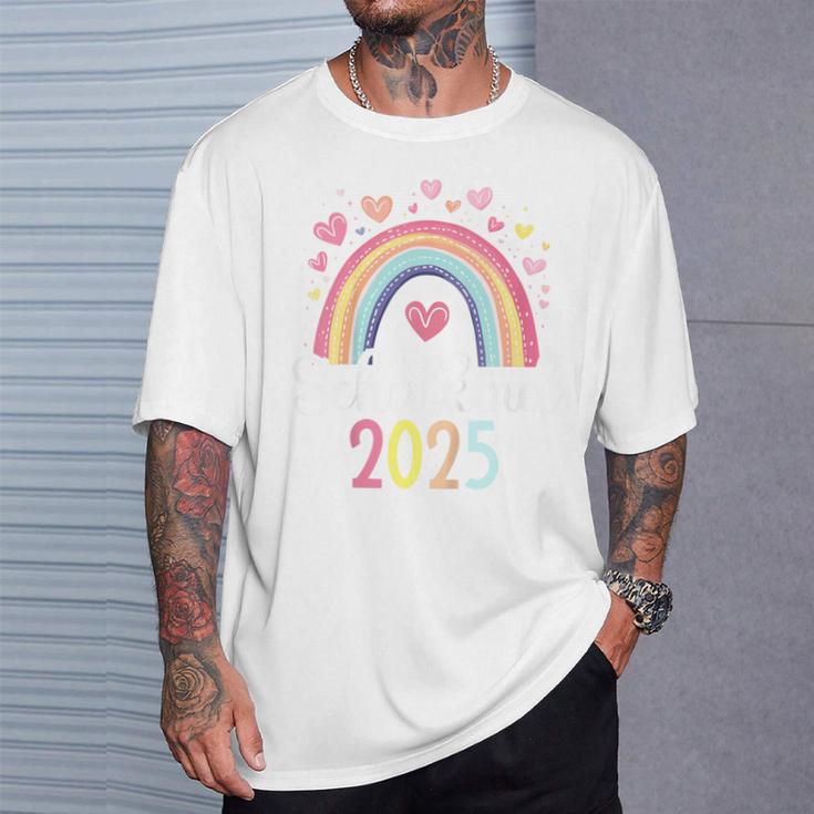 Children's School Child 2025 Rainbow Girls First Day At School 2025 Girls' T-Shirt Geschenke für Ihn