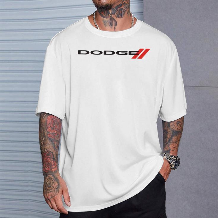 Dodge Wordmark Logo Gray T-Shirt Geschenke für Ihn