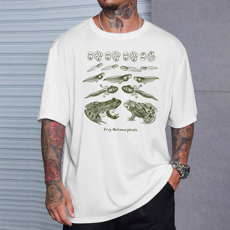 Frog Tadpole Life Cycle Metamorphosis Biology Science T-Shirt Geschenke für Ihn