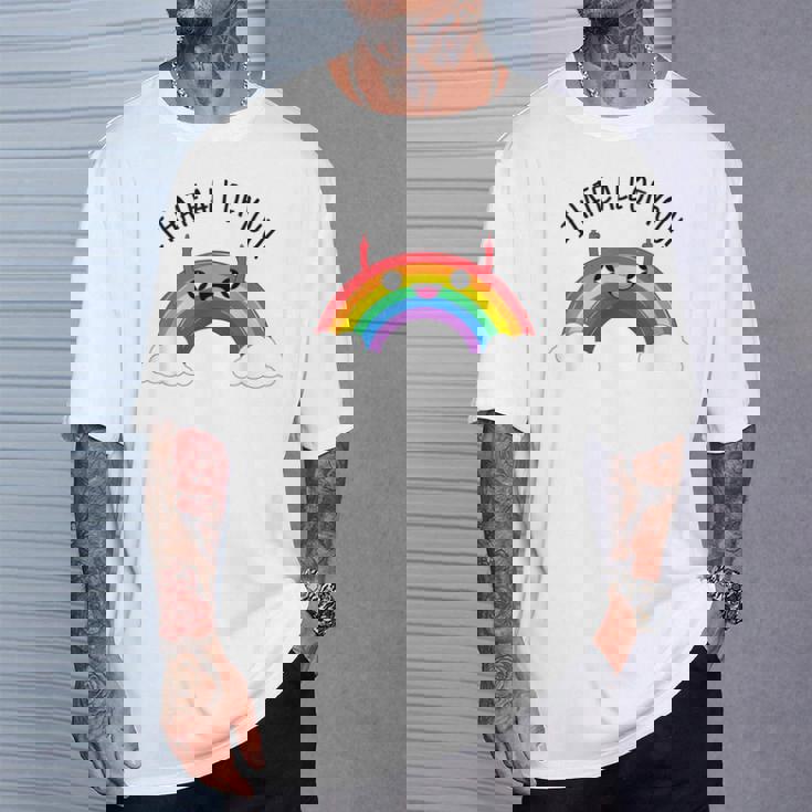I Hate All Of You Dedo Medio Del Arco Iris Camiseta unisex Regalos para él