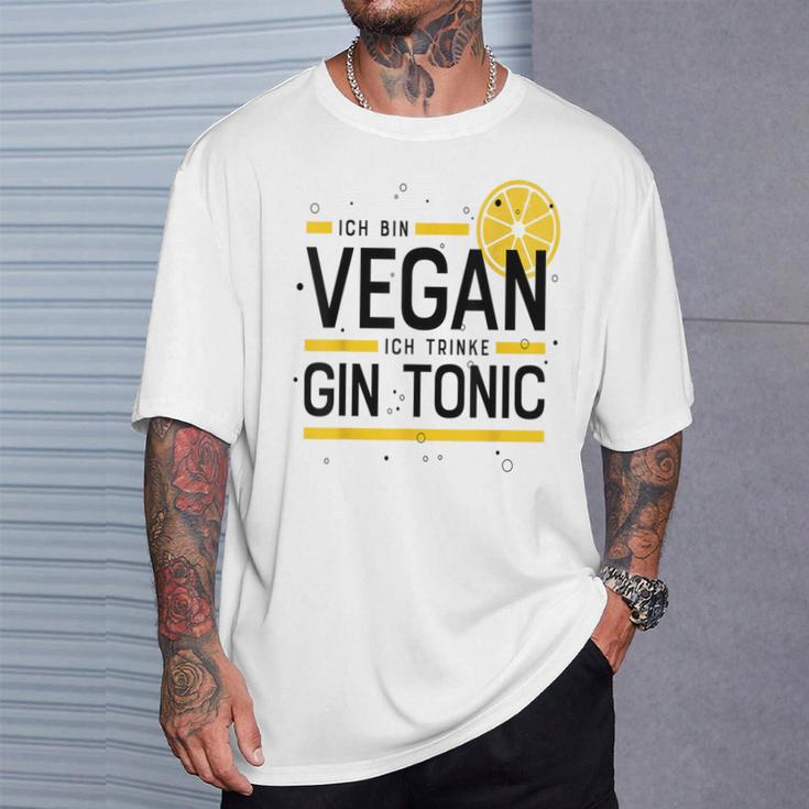 Ich Binegan Ich Trinke Gin Tonic X Lecker Gin T-Shirt Geschenke für Ihn