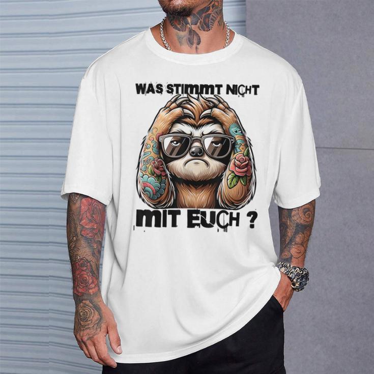 Ich Hasse Menschen Was Stimmt Denn Mit Dir Nicht T-Shirt Geschenke für Ihn