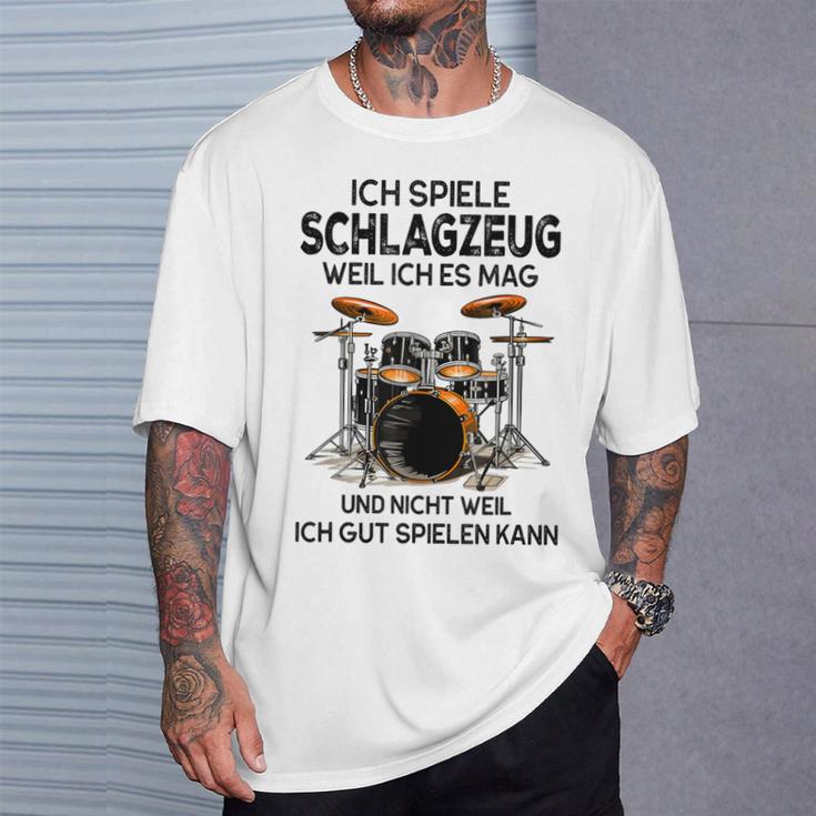 Ich Spielen Trommzeug Weil Ich Es Mag Und Nicht Weil Ich Gut Gray T-Shirt Geschenke für Ihn