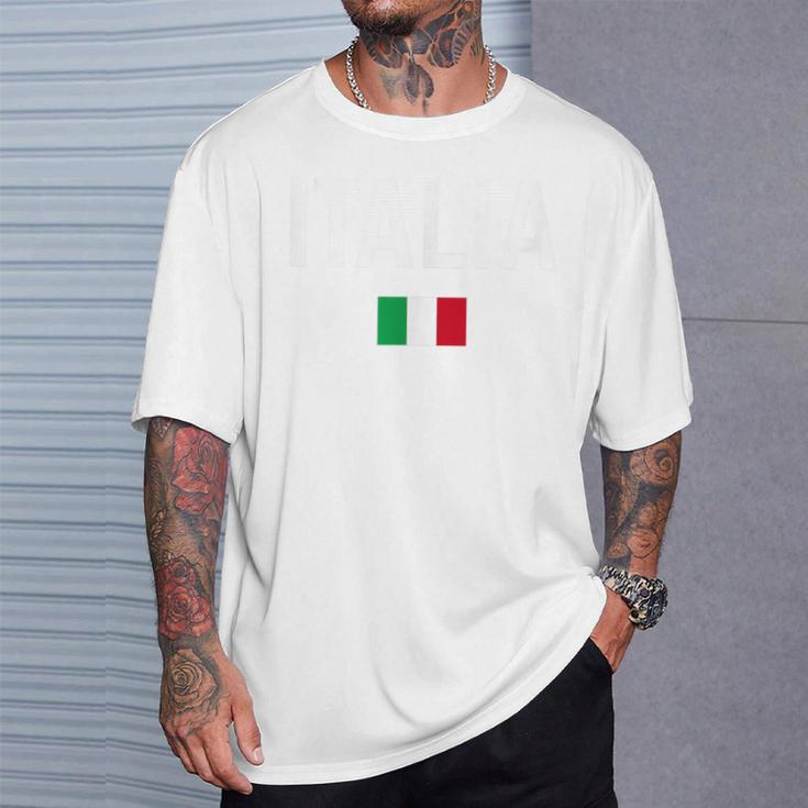Italia Bandera Hombres Es Niños Italia Camiseta unisex Regalos para él