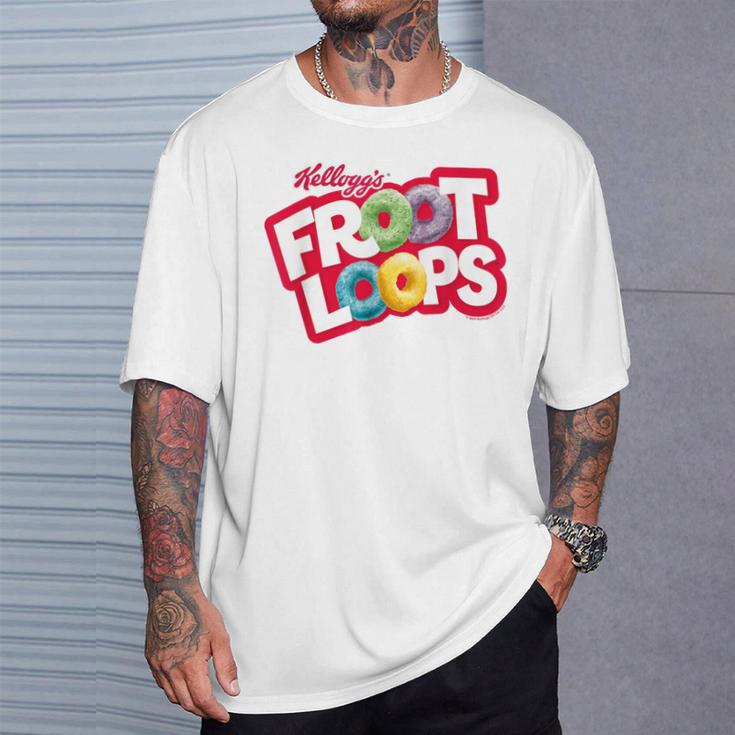 Kellogg's Froot Loops Breakfast Cereal Logo Blue T-Shirt Geschenke für Ihn