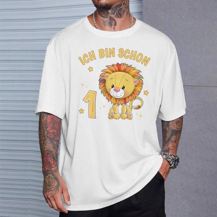 Kinder 1 Jahr Alt 1 Geburtstag Junge Mädchen Niedlicher Löwe T-Shirt Geschenke für Ihn