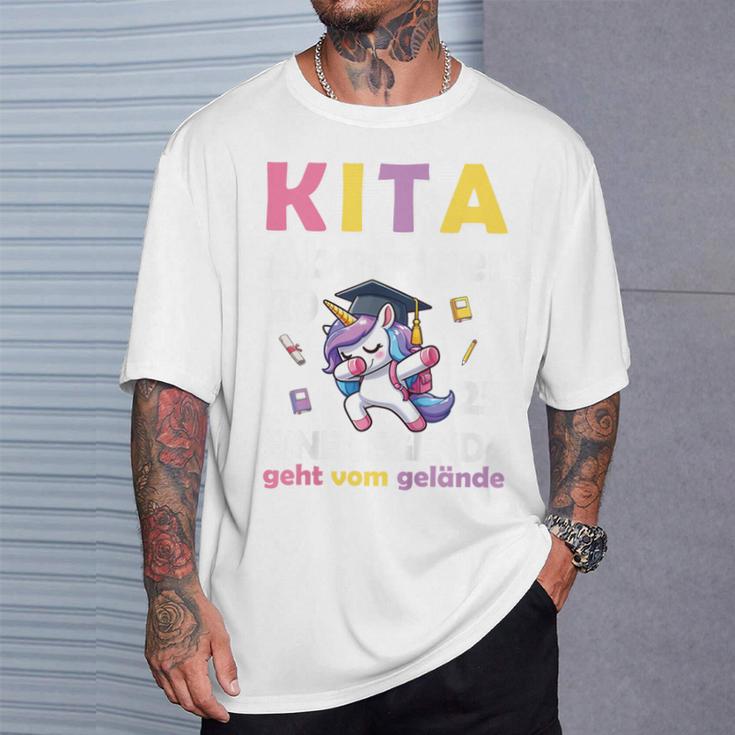 Kinder Kita Abgänger 2025 Schulkind Einschulung Schule Bye Bye Kiga T-Shirt Geschenke für Ihn