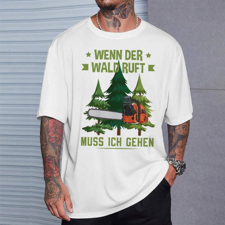 Long-Sleeved Lumberjack Wenn Der Wald Ruft Muss Ich Gehen T-Shirt Geschenke für Ihn