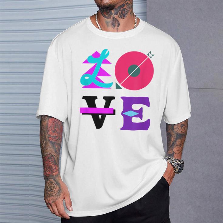 Love Colourful Typography For Creative Individuality Blue T-Shirt Geschenke für Ihn