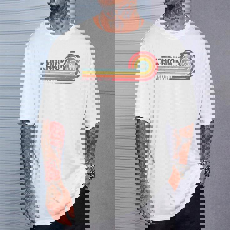 I Love Kendrick Personalizado Retro Sunset Primer Nombre Camiseta unisex Regalos para él
