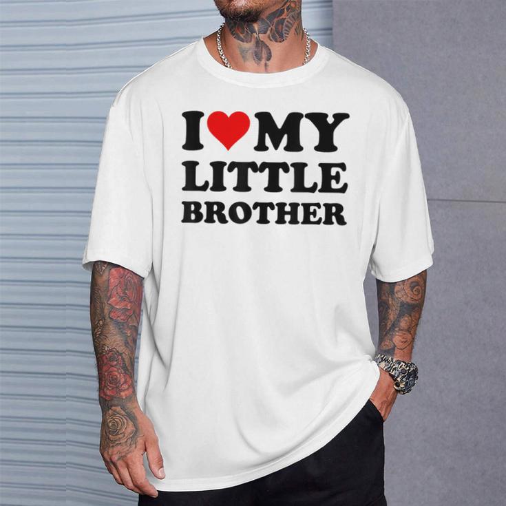 I Love My Little Brother T-Shirt Geschenke für Ihn