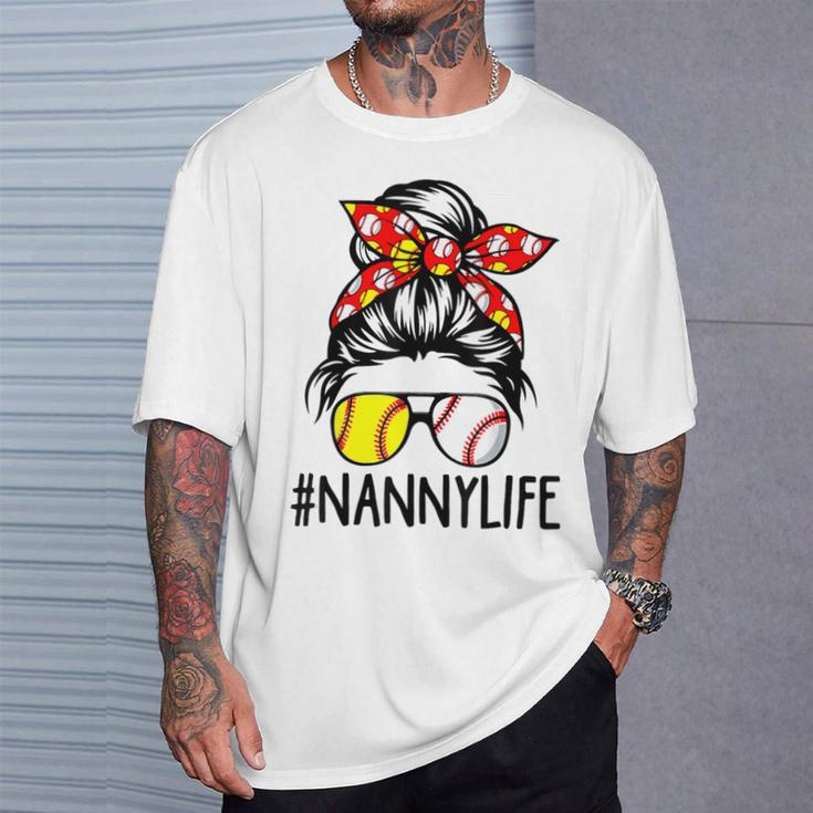 Nanny Life Softball Baseball T-Shirt Gifts for Him