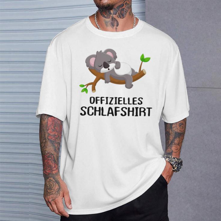 Official Sleep Pyjamas Nightdress Koala Gray T-Shirt Geschenke für Ihn