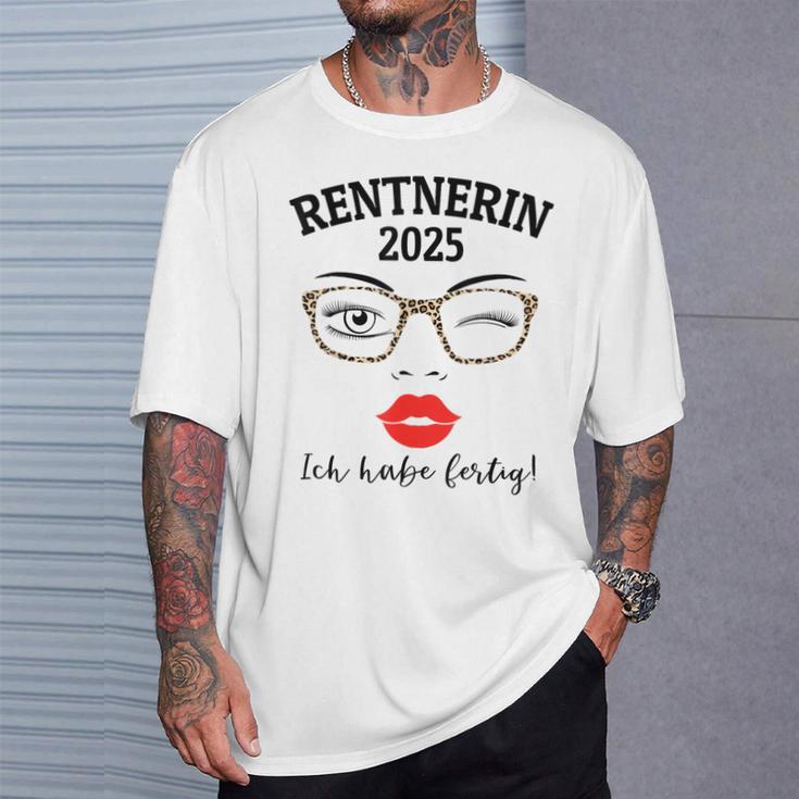 Pensioner 2025 Leopard Glasses For Woman In Retirement Have Ready T-Shirt Geschenke für Ihn