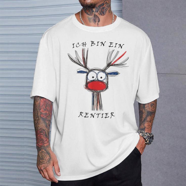 I Am A Reindeer Fun Christmas Gray T-Shirt Geschenke für Ihn