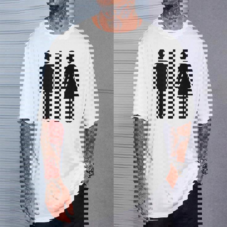 RESTROOM WC MALE FEMALE TOILET SYMBOL GENDER BATHROOM SIGN Tank Top T ...